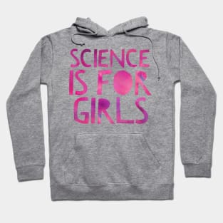 Science Is For Girls Pink Space Nebula Design Hoodie